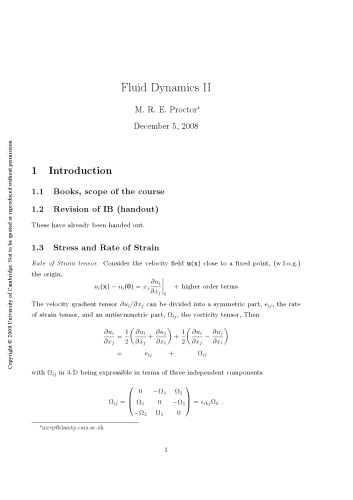 Fluid Dynamics II