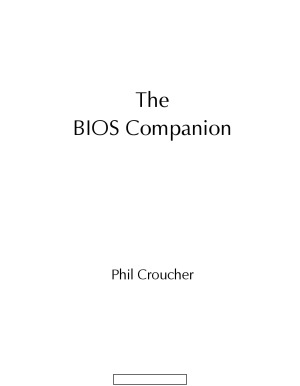 The BIOS Companion The book that doesn't come with your motherboard!