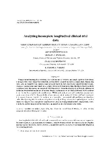 Analyzing incomplete longitudinal clinical trial data