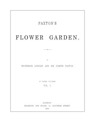 Paxton’s flower garden
