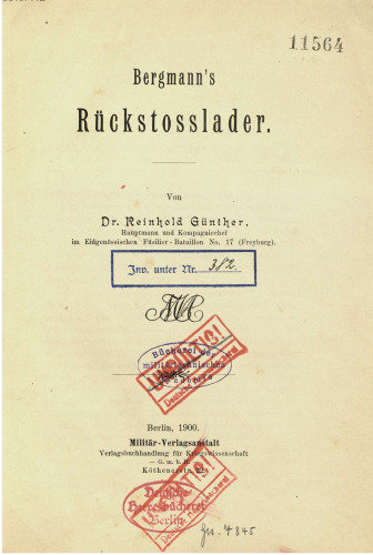 Bergmanns Rückstosslader
