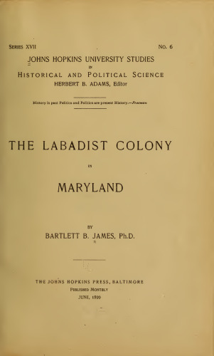 The Labadist Colony in Maryland