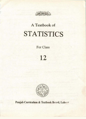A Textbook of Statistics for Class 12