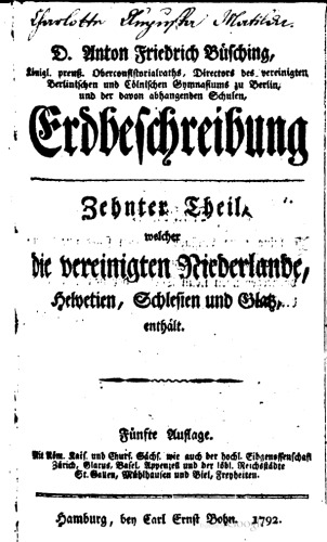 Die vereinigten Niederlande, Helvetien, Schlesien und Glatz