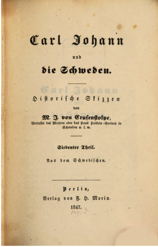 Carl Johann und die Schweden : Historische Skizzen