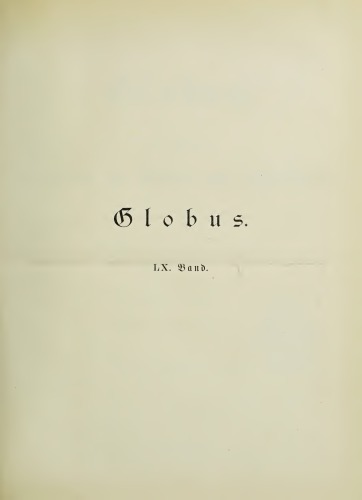 Globus. Illustrirte Zeitschrift für Länder- und Völkerkunde
