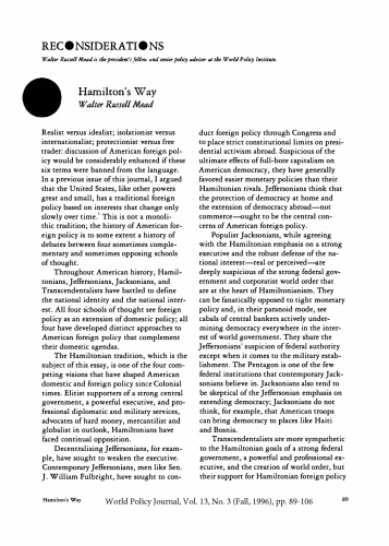 Hamilton’s Way