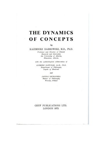 The Dynamics of Concepts