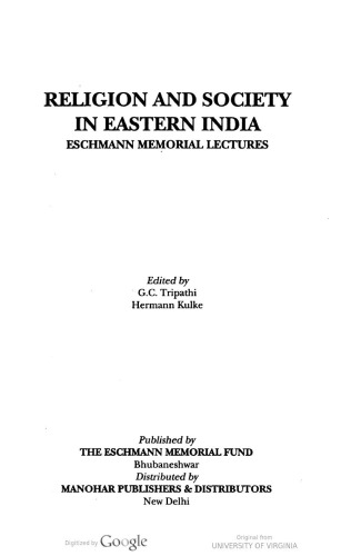 Religion and society in eastern India