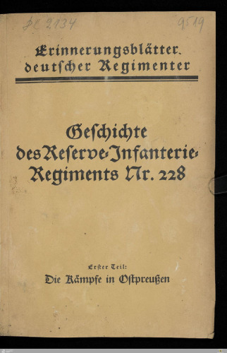 Die Kämpfe in Ostpreusen