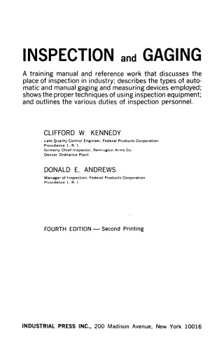 Inspection and Gaging