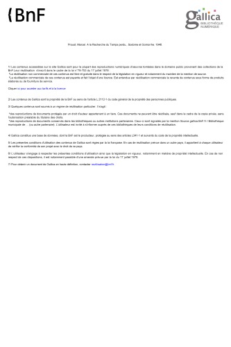 A la recherche du temps perdu 9
