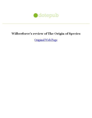 Art. VII On the Origin of Species