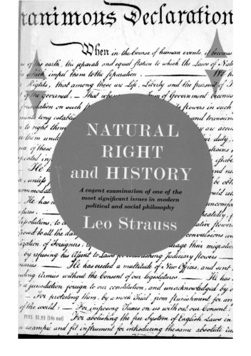 Natural Right and History (Walgreen Foundation Lectures)