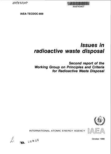 Issues in Radioactive Waste Disposal (IAEA TECDOC-909)