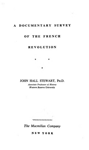 A Documentary Survey Of The French Revolution