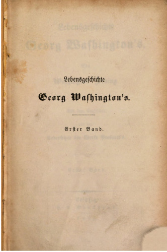 Lebensgeschichte George Washingtons