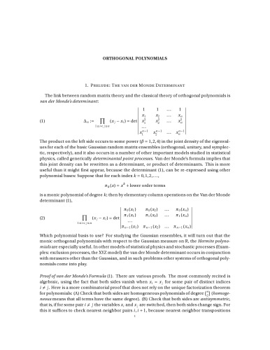 Orthogonal polynomials [expository notes]