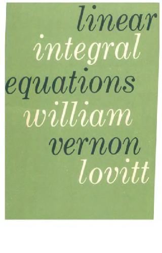Linear Integral Equations
