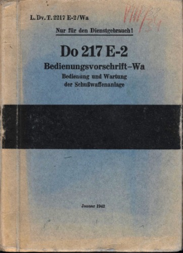 Aircraft Manual - Do-217 E-2 [Bedienungsvorschrift]