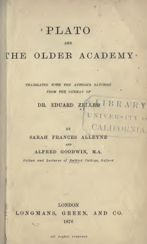 Plato and the Older Academy