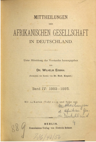 Mitteilungen der Afrikanischen Gesellschaft in Deutschland