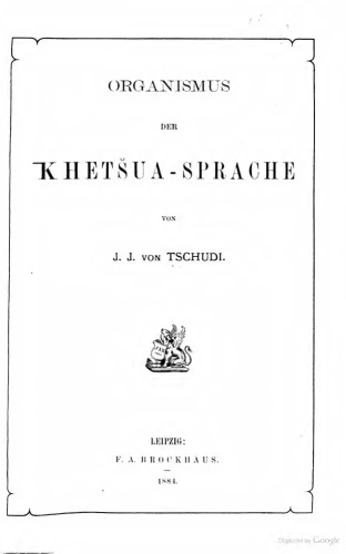 Organismus der Khetsua-Sprache