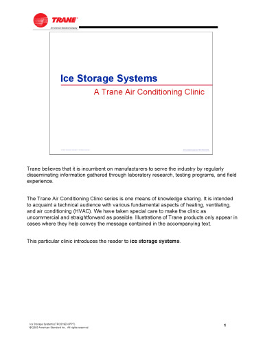 Ice Storage Systems