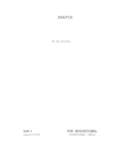 Ritchie, Guy _ Snatch (script)