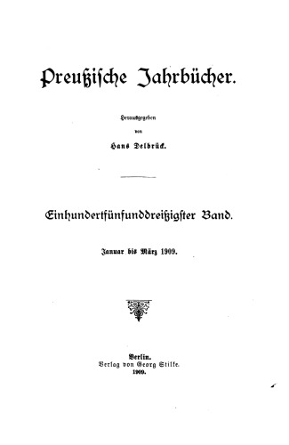 Preußische Jahrbücher