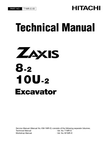 Service Manual Hitachi ZAXIS ZX10U-2 / ZX8-2 Excavator