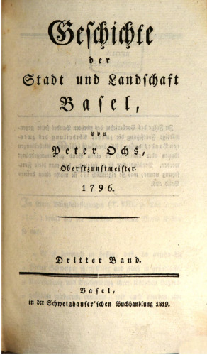 Geschichte der Stadt und Landschaft Basel