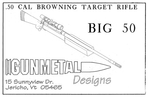 Gunmetal Designs: BIG .50 Cal Browning Target Rifle Blueprints