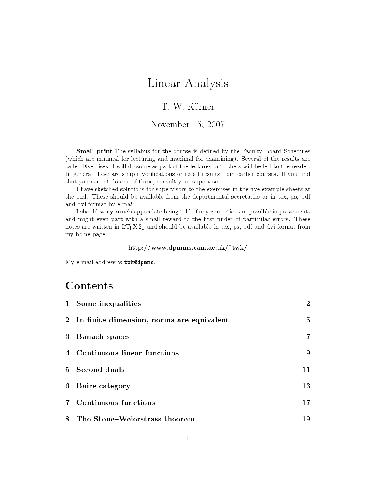Linear analysis