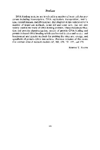 Protein - DNA Interactions