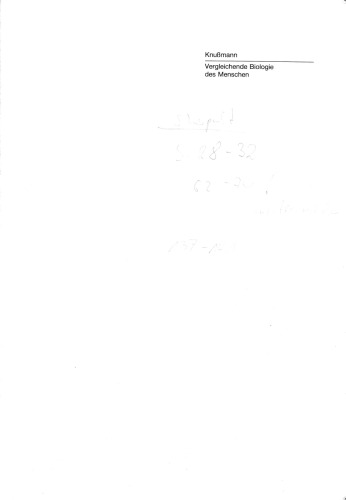 Vergleichende Biologie des Menschen