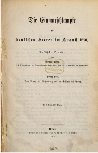 Das Gefecht bei Weißenburg und die Schlacht bei Wörth
