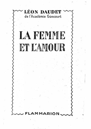 La Femme et l'Amour