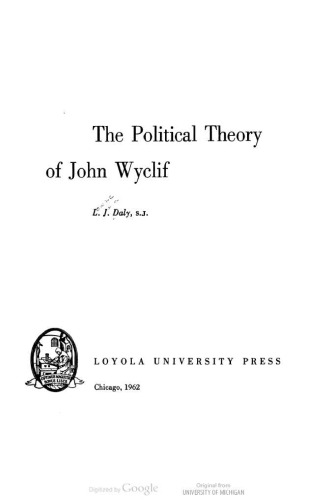 The political theory of John Wyclif