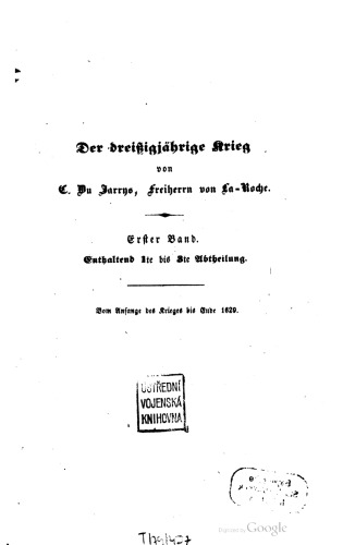 Vom Anfang des Krieges bis 1629