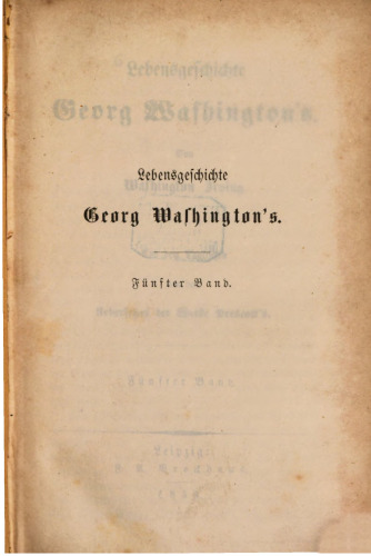 Lebensgeschichte George Washingtons