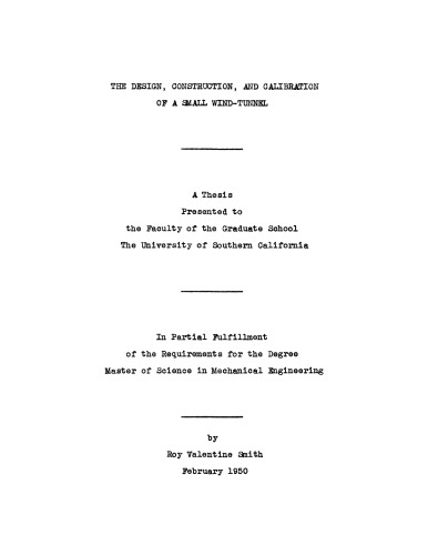 The design, construction and calibration of a small wind tunnel