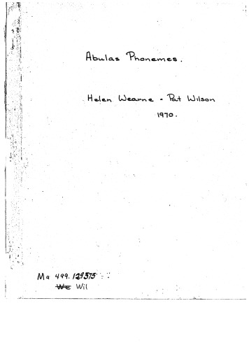 Abulas phonemes