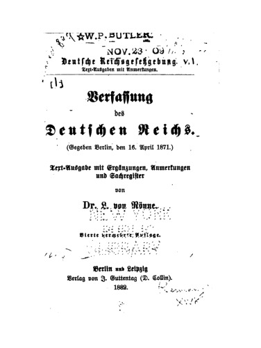Verfassung des Deutschen Reichs (Gegeben Berlin, 16. April 1871)