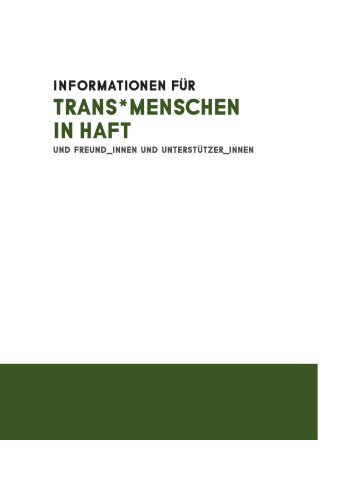 Informationen für Transmenschen in Haft