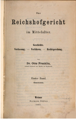 Das Reichsgerichtshof im Mittelalter