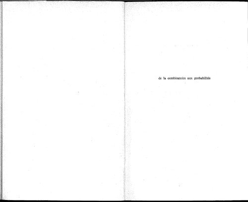 De la combinatoire aux probabilités