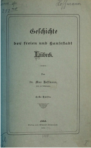 Geschichte der Freien und Hansestadt Lübeck