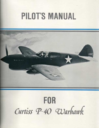 Pilots Manual Curtiss P-40 Warhawk