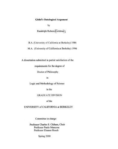 Gödel's ontological argument